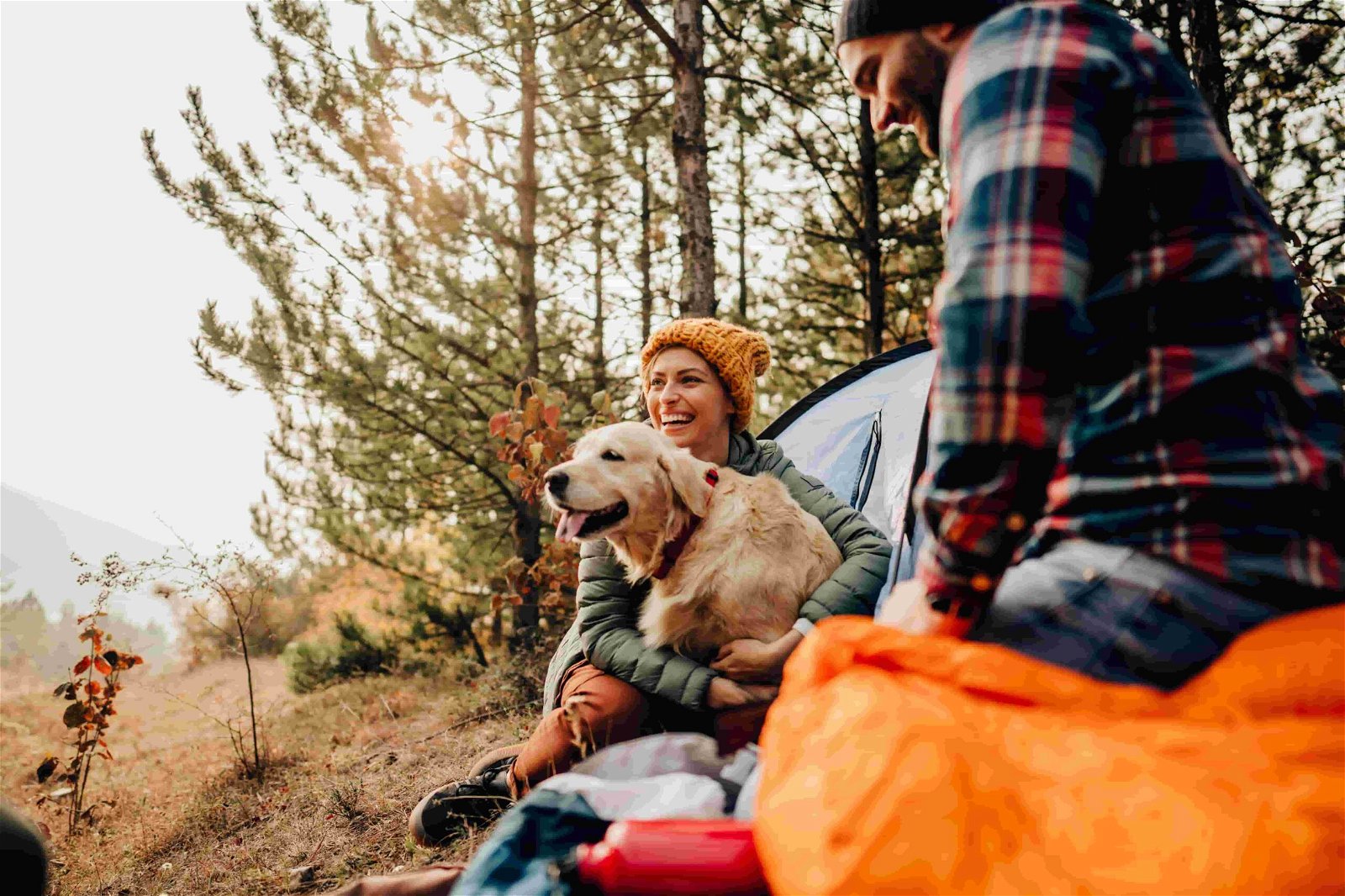 Camping mit Hund Wildcampen Goldie Schlafsack